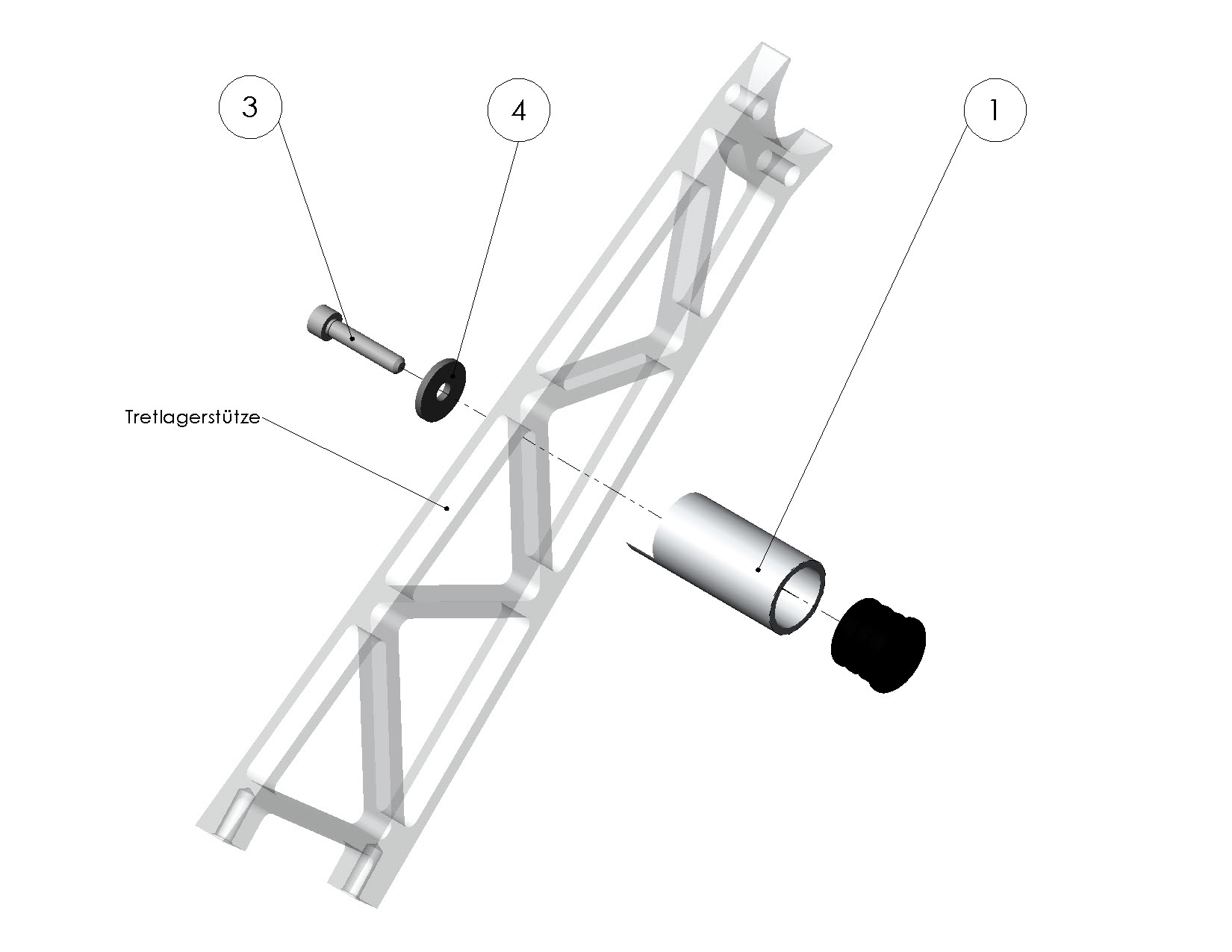 Halterung für Beleuchtungsset, ø 22mm