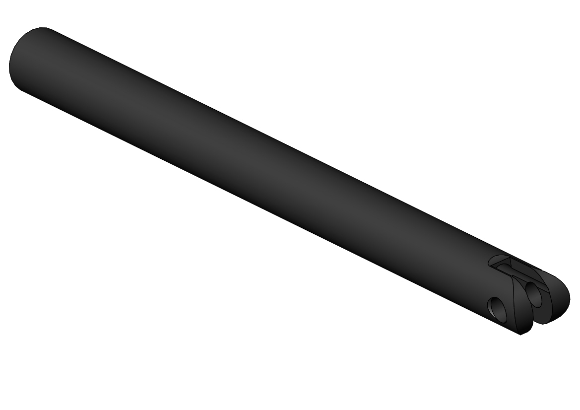 Fußauflagehalterohr mit Loch 245 mm
