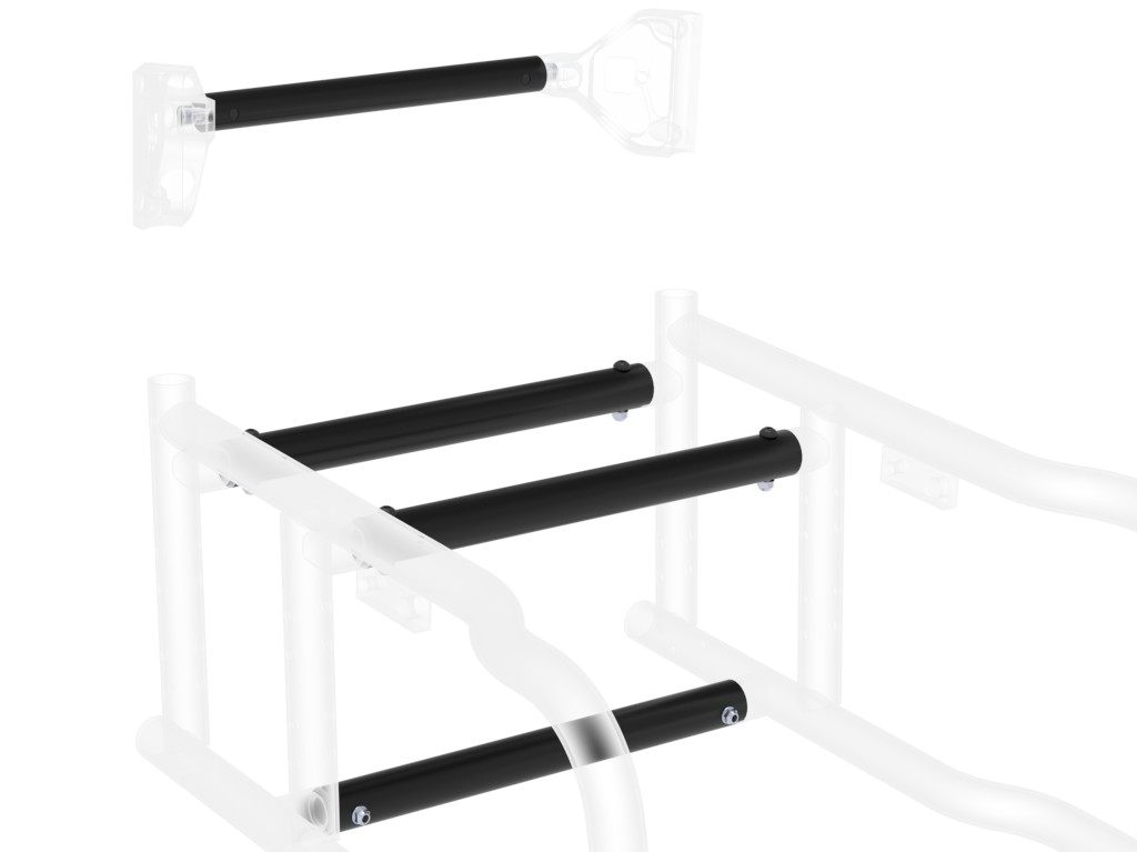 Querrohradaptersatz schwarz eloxiert