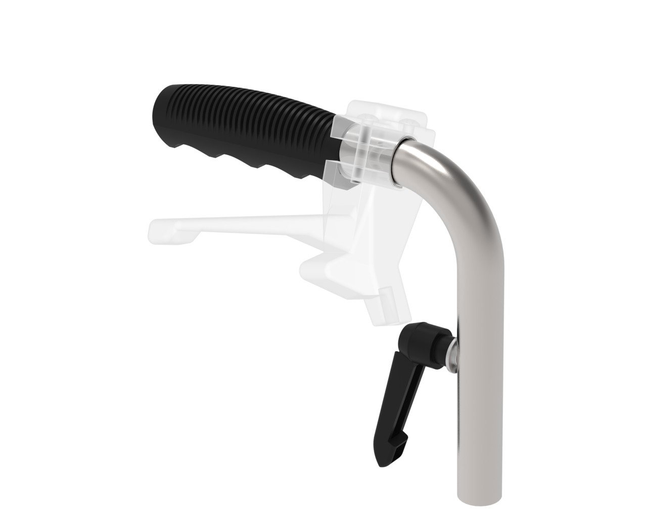 Schiebegriff Stahl, höhenverstellbar