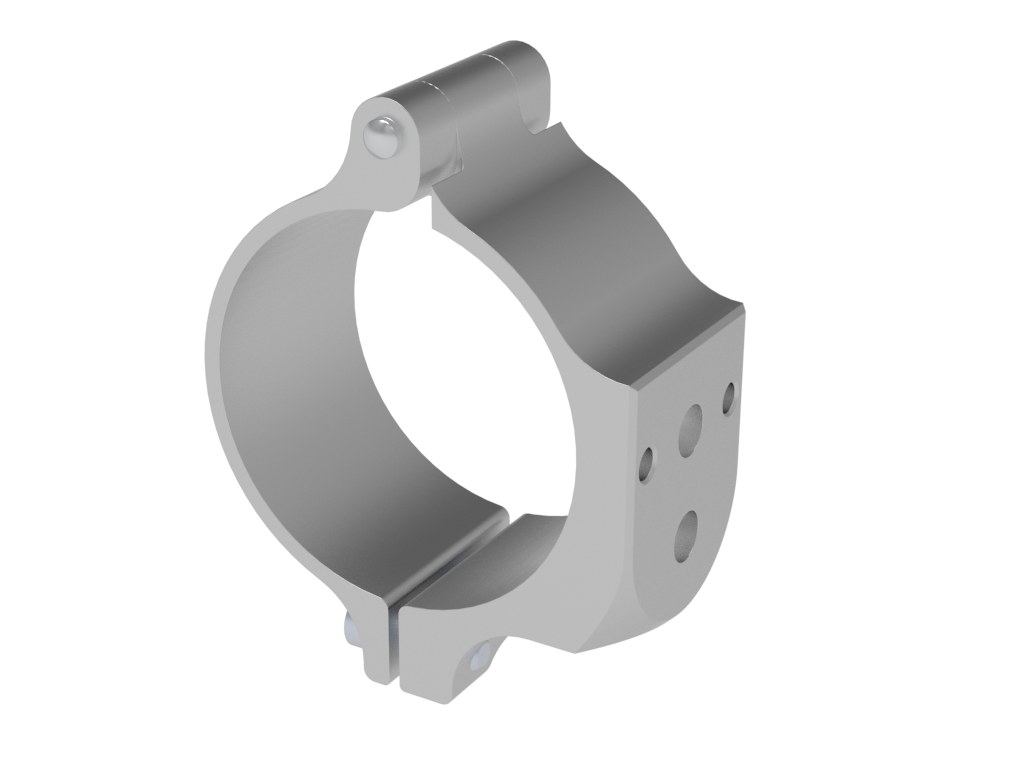 Klemmblock Rohr Ø65mm silber
