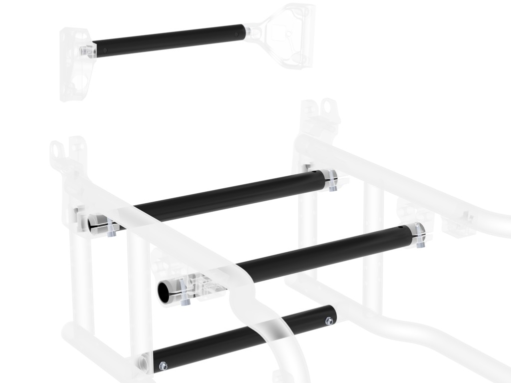 Querrohradaptersatz schwarz eloxiert