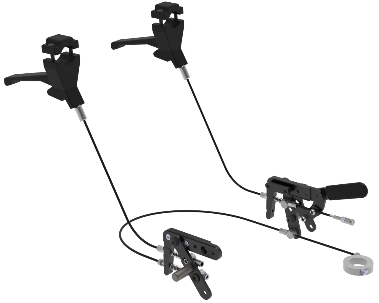 Kniehebelbremse 
Einhandbedienung