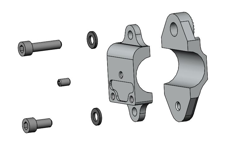 Bremsaufnahme mit Verzahnung