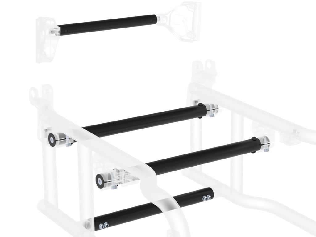 Querrohradaptersatz schwarz eloxiert