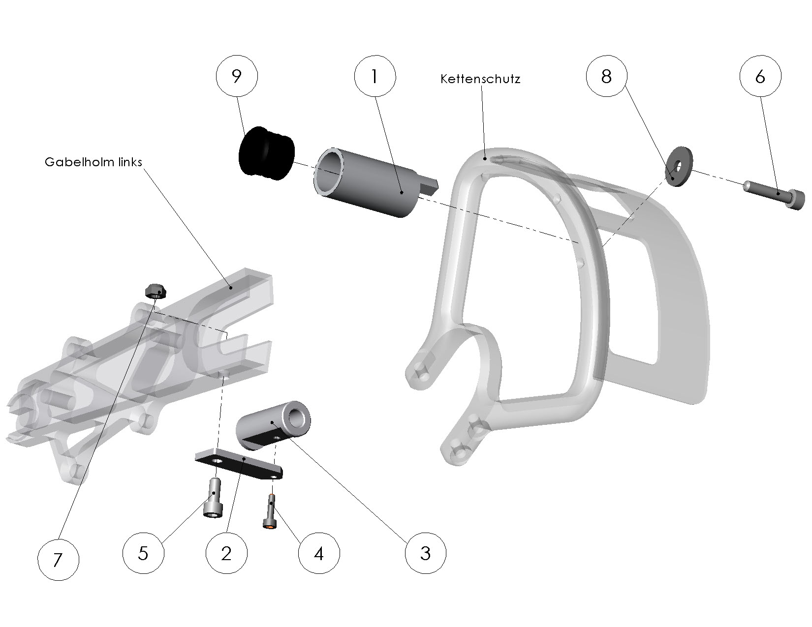 Halterung für Tacho, Ø 22mm, 2-teilig