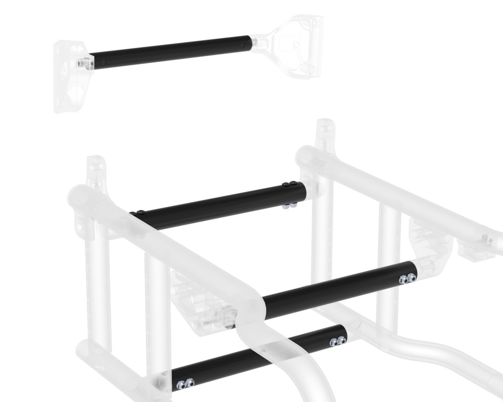 Querrohradaptersatz schwarz eloxiert