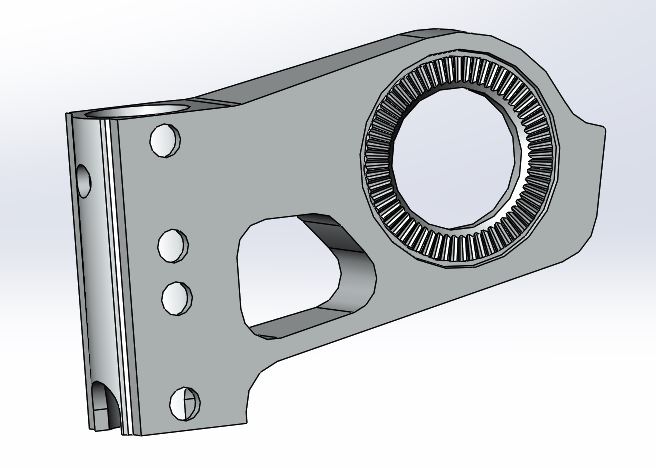 Adapter Kippstützenaufnahme L verzahnt