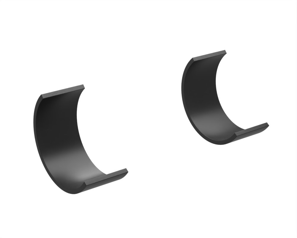 Gummi-Dämpfereinlage schwarz 72x21mm