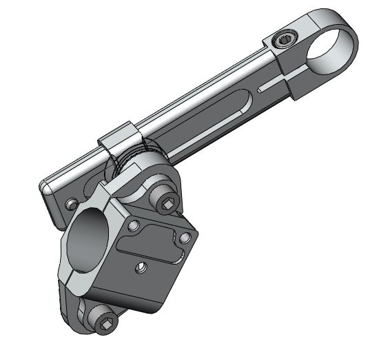 Fußbügelaufnahme mit Bremsbefestigung