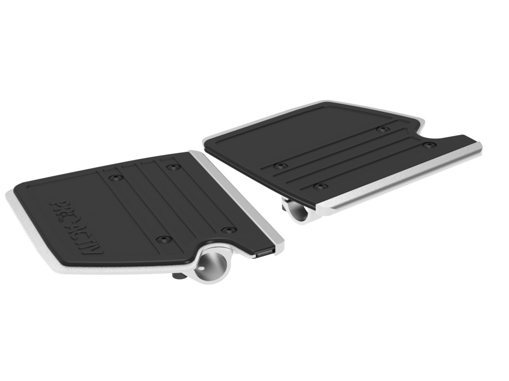 Geteilte Fußbrettauflage gummiert