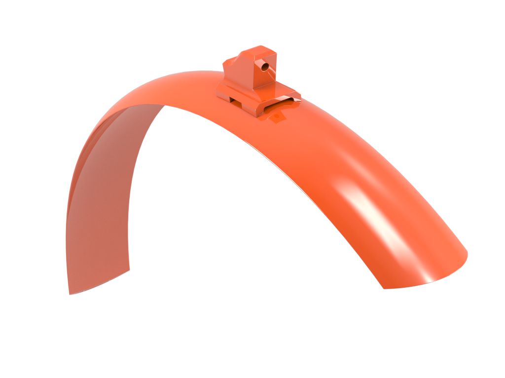 Schutzblech Alu orange glanz