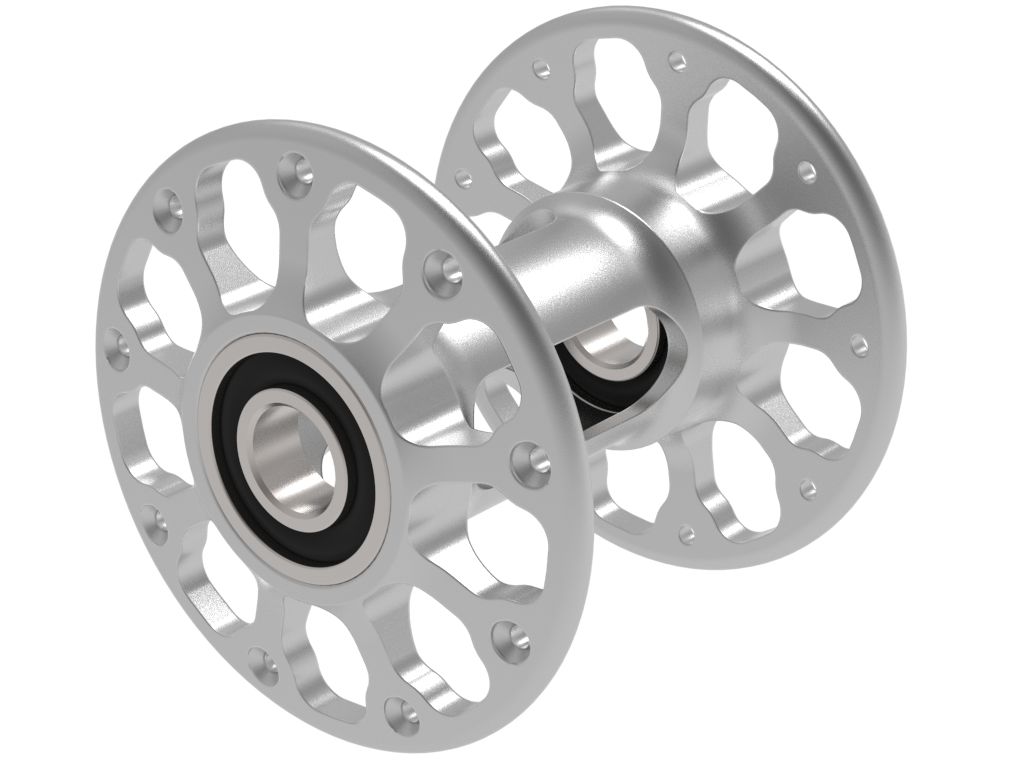 Aluminium-Hochflanschnabe silber