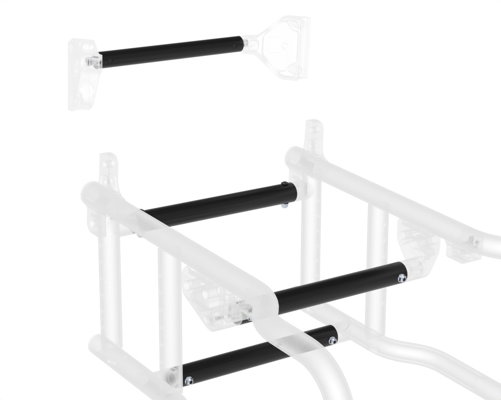 Querrohradaptersatz schwarz eloxiert