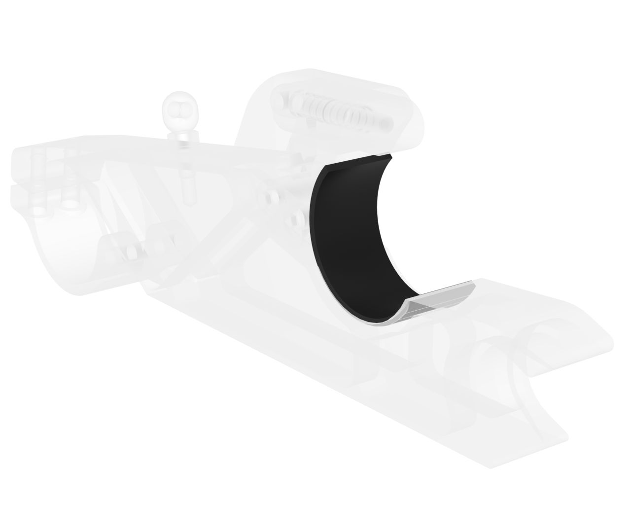 Gummi-Dämpfereinlage schwarz 72x21mm