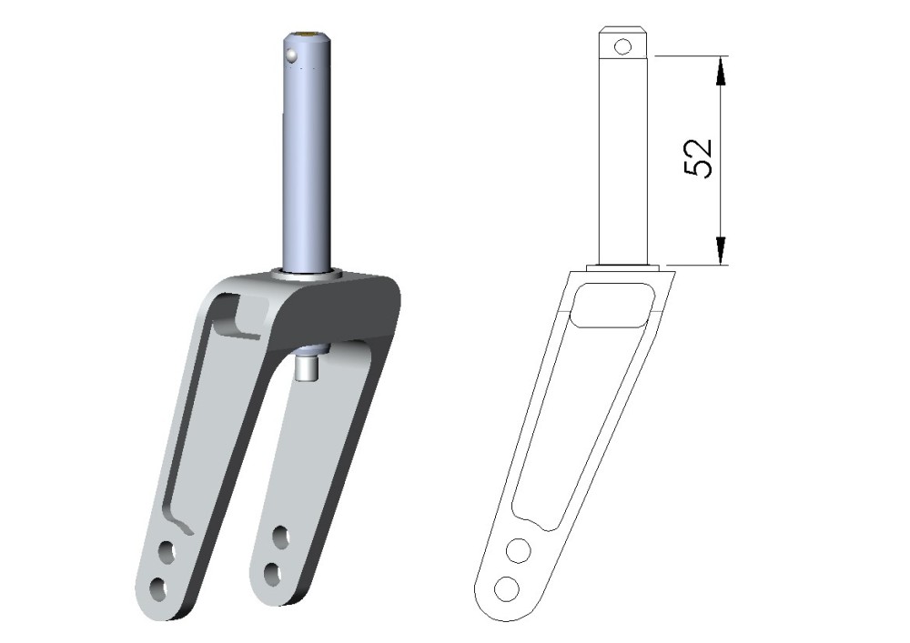 Lenkradgabel kurz VM52